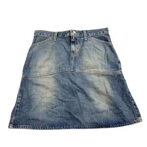 Vintage Gap Jeans Mini Skirt Women 4 Blue‎ Denim 100% Cotton Pockets Jean Washed